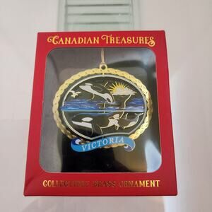 NIB Canadian Treasures Brass Victoria Ornament